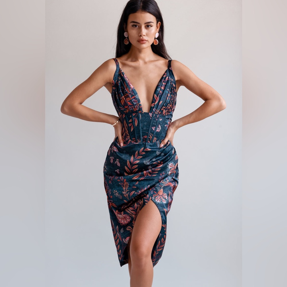 Averie HALLEY DRAPED MIDI DRESS